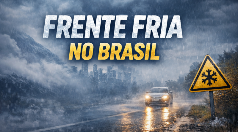 frente fria intensa no Brasil